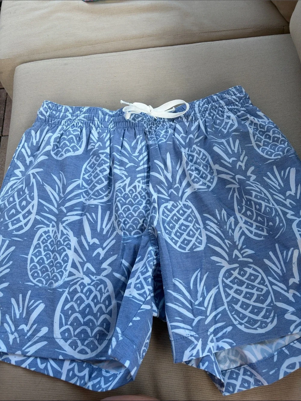 Chubbies Light Blue Pineapple Swim Trunks - small